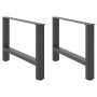 Patas para mesa de centro antracita (2 unidades, 70 x 42-43 cm