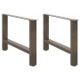 Patas para mesa de centro de acero natural (2 unidades, 70 x