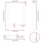 Patas para mesa de comedor negras (2 unidades, 50 x 72-73 cm