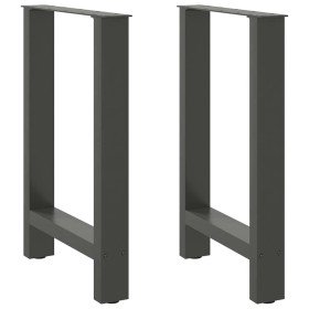 Patas para mesa de comedor antracita (2 unidades, 50 x 72-73