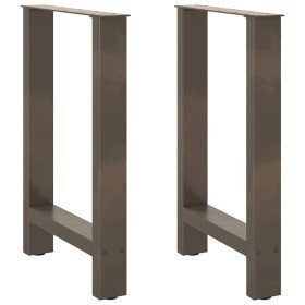 Patas para mesa de comedor de acero natural (2 unidades, 50 x