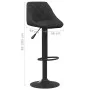 Küchenhocker aus schwarzem Samt von vidaXL, Küchenhocker - Ref: Foro24-335335, Preis: 86,26 €, Rabatt: %