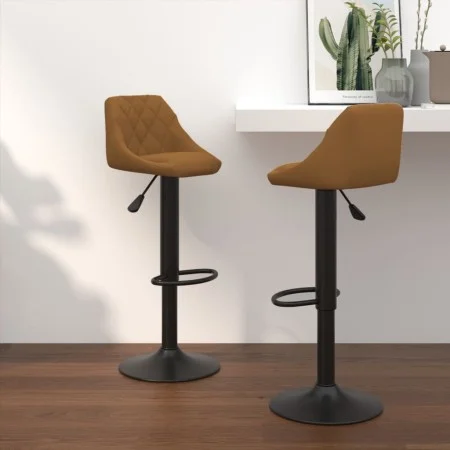 Küchenhocker 2 Einheiten brauner Samt von vidaXL, Küchenhocker - Ref: Foro24-335347, Preis: 141,78 €, Rabatt: %