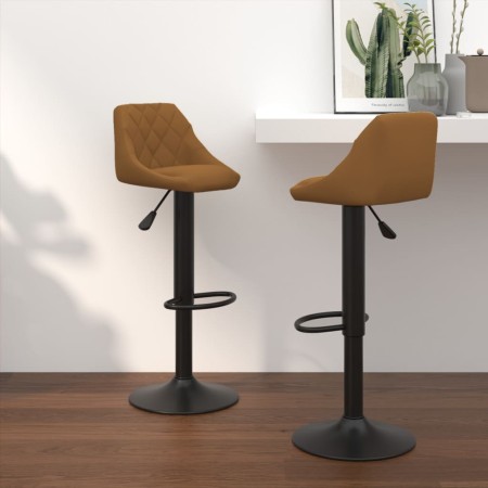 Küchenhocker 2 Einheiten brauner Samt von vidaXL, Küchenhocker - Ref: Foro24-335347, Preis: 144,44 €, Rabatt: %