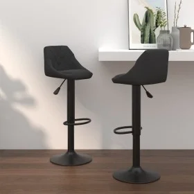 Küchenhocker 2 Einheiten aus schwarzem Samt von vidaXL, Küchenhocker - Ref: Foro24-335346, Preis: 137,98 €, Rabatt: %