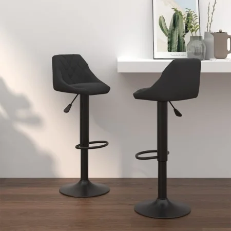 Taburetes de cocina 2 unidades terciopelo negro de vidaXL, Taburetes de cocina - Ref: Foro24-335346, Precio: 137,98 €, Descue...