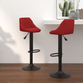 Kitchen stools 2 units red wine red velvet by vidaXL, Kitchen stools - Ref: Foro24-335355, Price: 142,24 €, Discount: %