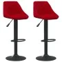 Taburetes de cocina 2 unidades terciopelo rojo vino tinto de vidaXL, Taburetes de cocina - Ref: Foro24-335355, Precio: 139,61...