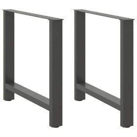 Patas para mesa de comedor antracita (2 unidades, 80 x 72-73