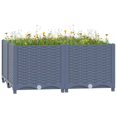 Polypropylene flower bed 80x80x38 cm by vidaXL, Pots and planters - Ref: Foro24-310411, Price: 58,65 €, Discount: %