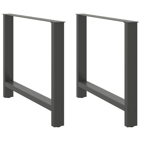 Patas para mesa de comedor antracita (2 unidades, 90 x 72-73