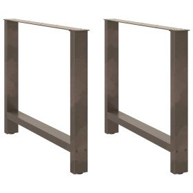 Patas para mesa de comedor de acero natural (2 unidades, 90 x