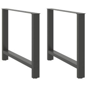 Patas para mesa de comedor antracita (2 unidades, 100 x 72-73