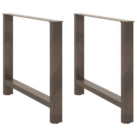 Patas para mesa de comedor de acero natural (2 unidades, 100 x 72-73 cm) en Patas para mesas | Comprar online en Foro24