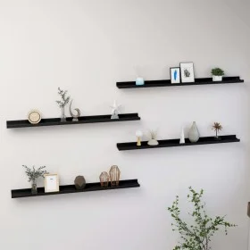 Wall shelves 4 units black 100x9x3 cm by vidaXL, Shelves and shelves - Ref: Foro24-326670, Price: 47,01 €, Discount: %
