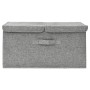 Aufbewahrungsbox aus grauem Stoff, 50 x 30 x 25 cm von vidaXL, Aufbewahrungskörbe - Ref: Foro24-332914, Preis: 30,69 €, Rabat...