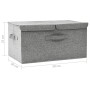 Aufbewahrungsbox aus grauem Stoff, 50 x 30 x 25 cm von vidaXL, Aufbewahrungskörbe - Ref: Foro24-332914, Preis: 30,69 €, Rabat...