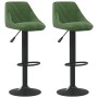 Taburetes de cocina 2 unidades terciopelo verde oscuro de vidaXL, Taburetes de cocina - Ref: Foro24-335352, Precio: 142,48 €,...