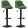 Taburetes de cocina 2 unidades terciopelo verde oscuro de vidaXL, Taburetes de cocina - Ref: Foro24-335352, Precio: 139,38 €,...