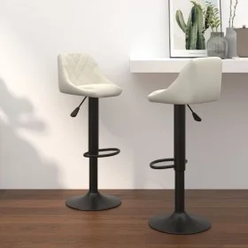 Küchenhocker 2 Einheiten cremefarbener Samt von vidaXL, Küchenhocker - Ref: Foro24-335348, Preis: 139,16 €, Rabatt: %