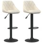 Küchenhocker 2 Einheiten cremefarbener Samt von vidaXL, Küchenhocker - Ref: Foro24-335348, Preis: 141,79 €, Rabatt: %