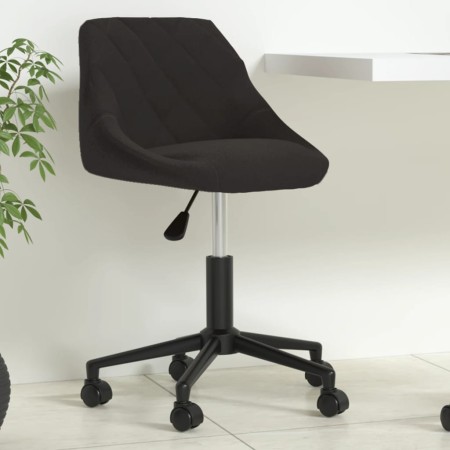 Silla de oficina giratoria de terciopelo negro de vidaXL, Sillas de oficina - Ref: Foro24-335481, Precio: 95,36 €, Descuento: %