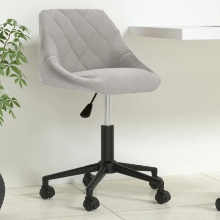 Drehbarer Bürostuhl aus hellgrauem Samt von vidaXL, Bürostühle - Ref: Foro24-335484, Preis: 94,07 €, Rabatt: %