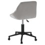 Drehbarer Bürostuhl aus hellgrauem Samt von vidaXL, Bürostühle - Ref: Foro24-335484, Preis: 95,99 €, Rabatt: %