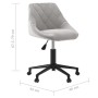 Drehbarer Bürostuhl aus hellgrauem Samt von vidaXL, Bürostühle - Ref: Foro24-335484, Preis: 95,99 €, Rabatt: %