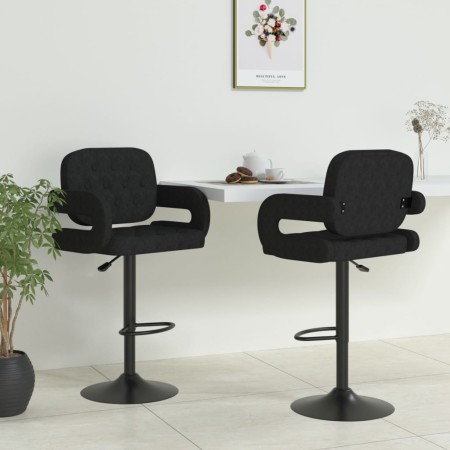 Küchenhocker 2 Einheiten aus schwarzem Stoff von vidaXL, Küchenhocker - Ref: Foro24-335623, Preis: 198,92 €, Rabatt: %