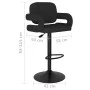 Kitchen stools 2 units black fabric by vidaXL, Kitchen stools - Ref: Foro24-335623, Price: 192,08 €, Discount: %