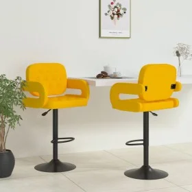 Kitchen stools 2 units mustard yellow fabric by vidaXL, Kitchen stools - Ref: Foro24-335624, Price: 209,12 €, Discount: %