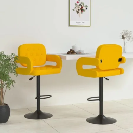 Küchenhocker 2 Einheiten senfgelber Stoff von vidaXL, Küchenhocker - Ref: Foro24-335624, Preis: 209,10 €, Rabatt: %