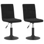 Drehbare Esszimmerstühle, 2 Stück, schwarzer Samt von vidaXL, Essstühle - Ref: Foro24-335738, Preis: 142,44 €, Rabatt: %