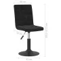 Drehbare Esszimmerstühle, 2 Stück, schwarzer Samt von vidaXL, Essstühle - Ref: Foro24-335738, Preis: 142,44 €, Rabatt: %