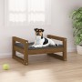 Hundebett aus massivem Kiefernholz, honigbraun, 55,5x45,5x28 cm von vidaXL, Betten für Hunde - Ref: Foro24-821470, Preis: 35,...