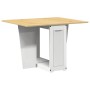 Mesa de comedor plegable mariposa Corona madera pino blanco en Mesas de cocina y de comedor | Comprar online en Foro24