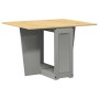 Mesa de comedor plegable mariposa Corona madera maciza gris en Mesas de cocina y de comedor | Comprar online en Foro24