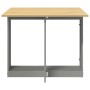 Mesa de comedor plegable mariposa Corona madera maciza gris en Mesas de cocina y de comedor | Comprar online en Foro24