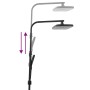 Set de ducha de doble cabezal con mezclador y flexo latón negro
