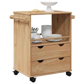Carrito de cocina OTTA madera maciza de pino 59x45x80 cm