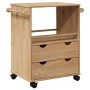 Carrito de cocina OTTA madera maciza de pino 59x45x80 cm