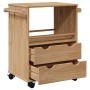 Carrito de cocina OTTA madera maciza de pino 59x45x80 cm