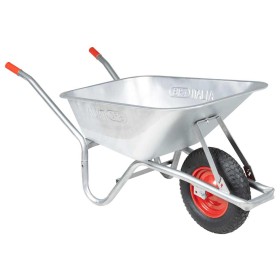 Carretilla 90 L 150 kg acero galvanizado y plástico