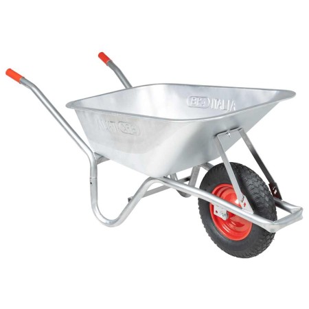 Carretilla 90 L 150 kg acero galvanizado y plástico