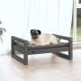 Bett für Hunde aus massiver Kiefer in Grau, 65,5x50,5x28 cm. von vidaXL, Betten für Hunde - Ref: Foro24-821474, Preis: 40,85 ...