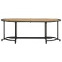 Mesa de centro madera maciza de mango rugosa 110x55x40 cm