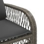 Set de sofás de jardín 4 pzas y cojines ratán sintético gris