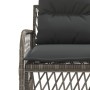 Set de sofás de jardín con cojines 2 pzas ratán sintético gris