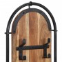 Percheros de pared con 4 ganchos 2 uds madera maciza de acacia